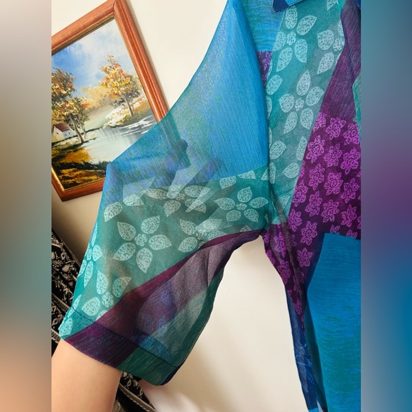 ❌SOLD❌671- La Cera printed vintage coverup/Kimono - Picture 4 of 6